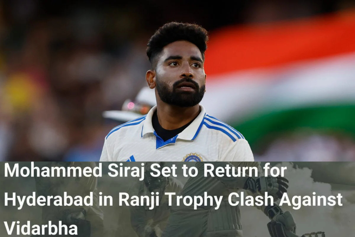 Mohammed Siraj Will play for Ranji Trophy